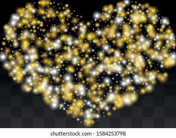 Glamour Light Spots Confetti Design for Banner, Poster, Template, Card, Web, Advertisement, Party or Disco Print. Luxury Night Digital Illustration. 