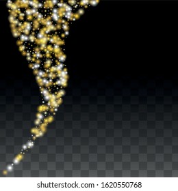 Glamour Light Spots Confetti Design for Banner, Poster, Template, Card, Web, Advertisement, Party or Disco Print. Abstract Flicker Background with a Party Lights Design. 