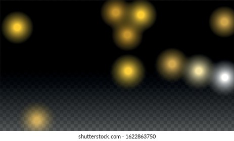 Glamour Light Spots Confetti Design for Banner, Poster, Template, Card, Web, Advertisement, Party or Disco Print. Abstract Flicker Background with a Party Lights Design. 