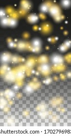 Glamour Light Spots Confetti Design para Banner, Poster, Plantilla, Tarjeta, Web, Publicidad, Fiesta o Disco Print. Luces Twinkly abstractas de Bokeh.