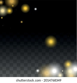 Glamour Light Spots Confetti Design for Banner, Poster, Template, Card, Web, Advertisement, Party or Disco Print. Luxury Night Digital Illustration. 