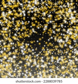 Glamour Light Spots Confetti Design for Banner, Poster, Template, Card, Web, Advertisement, Party or Disco Print. Luxury Night Digital Illustration. 