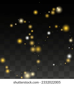 Glamour Light Spots Confetti Design for Banner, Poster, Template, Card, Web, Advertisement, Party or Disco Print. Luxury Night Digital Illustration. 