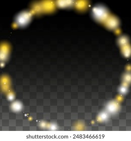 Glamour Light Spots Confeti Diseño para Anuncio, póster, Plantilla, tarjeta, Web, anuncio, fiesta o disco de impresión. Círculos Brillantes de Luz.