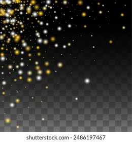 Glamour Light Spots Confetti Design for Banner, Poster, Template, Card, Web, Advertisement, Party or Disco Print. Luxury Night Digital Illustration. 