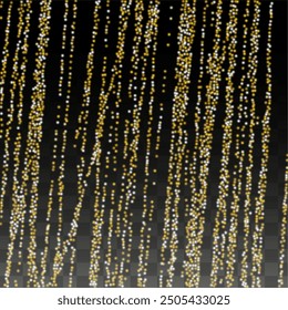 Diseño de confeti de puntos de luz de glamour para Anuncio, póster, Plantilla, tarjeta, Web, publicidad, fiesta o discoteca. Ilustración digital de la noche de lujo. 