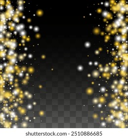 Glamour Light Spots Confetti Design for Banner, Poster, Template, Card, Web, Advertisement, Party or Disco Print. Bokeh Abstract Twinkly Lights.