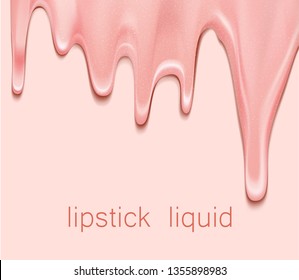 Glamour lipstick ads, 3d illustration lipstick with liquid texture splash over the background