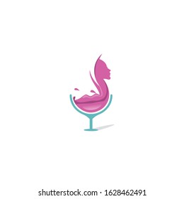 Glamour make up logo design. Concept for beauty salon.