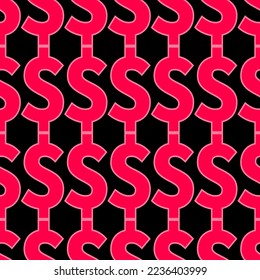 GLAMOUR MONEY ENDLESS SEAMLESS VECTOR PATTERN 