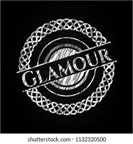 Glamour on blackboard