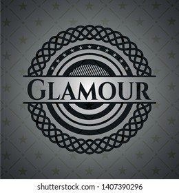 Glamour realistic dark emblem. Vector Illustration. Detailed.