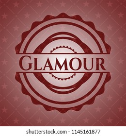 Glamour retro red emblem