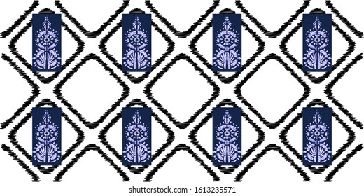Glamour rich ornament on glitter effect. Royal geometric ornate pattern. Vector glamour sparkle shapes.
