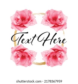 Glamour Rose logo template on a white background