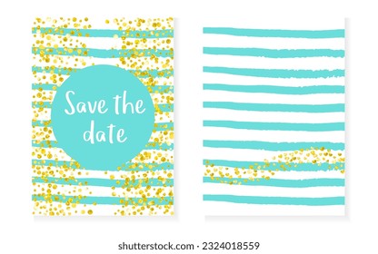 Glamour Sequins. Golden Magic Offer. Mint Element. White Glittery Particle. Celebration Brochure Set. Stripe Stylish Concept. Holiday Stardust. Turquoise Glamour Sequins