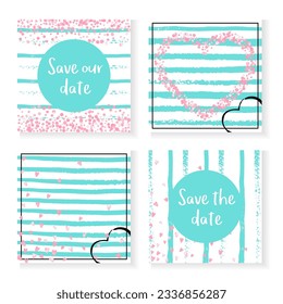 Glamour Shimmer. Turquoise Stylish Art. White Concept. Pink Retro Cover. Feminine Starburst Set. Stripe Minimal Spray. Mint Splatter Illustration. Turquoise Glamour Shimmer