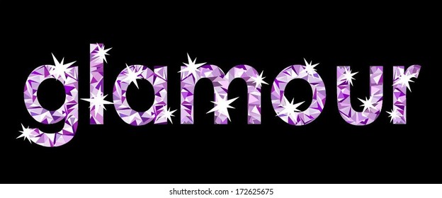 Glamour shiny letters - vector