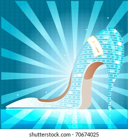 glamour shoes background