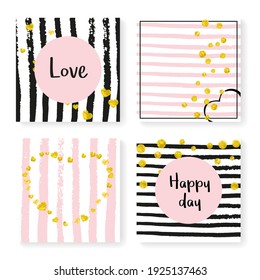 Glamour Sparkle. White Glow Particles. Scrapbook Brochure Set. Black Scatter Painting. Golden Grunge Element. Stripe Carnival Effect. Branding Card. Golden Glamour Sparkle