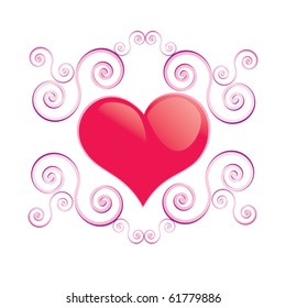 Glamour vector heart