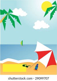 glamour vector summer view. vector illustration.
