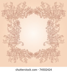 Glamour vector vintage ornate frame