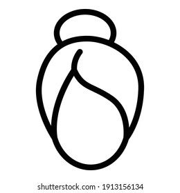 Glamour wig icon. Outline glamour wig vector icon for web design isolated on white background