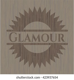 Glamour wood icon or emblem