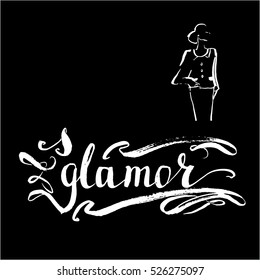 Glamour word vector letterynh