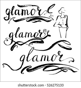 Glamour word vector letterynh