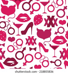 glamour xxx seamless background, vector illustration
