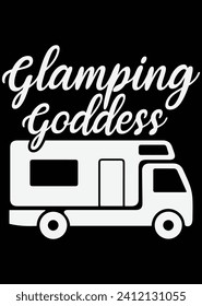 
Glamping Goddess eps cut file for cutting machine svg