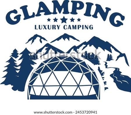 Glamping Luxury Camping vector illustration