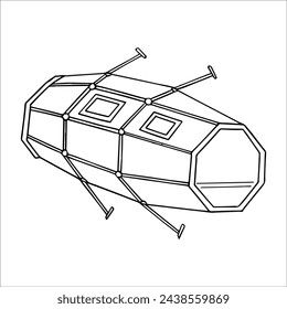 Glamping resorts with bubble and glass houses, comfortable tents in nature. Vector drawing, doodle pictures. Human tourists in a luxury glamorous premium campsite.