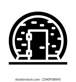 glamping tent comfort glyph icon vector. glamping tent comfort sign. isolated symbol illustration