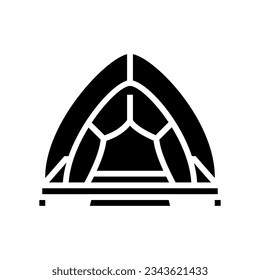 glamping tent comfort glyph icon vector. glamping tent comfort sign. isolated symbol illustration