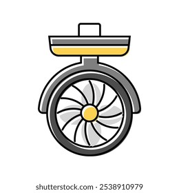 glamping tent fan color icon vector. glamping tent fan sign. isolated symbol illustration