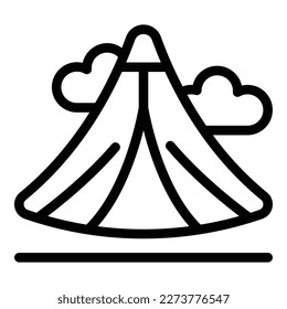 Glamping tent icon outline vector. Luxury outdoor. House furniture