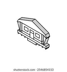 Glamping Carpa Naturaleza Icono isométrico Vector. Glamping Carpa Naturaleza signo. Ilustración de símbolo aislado