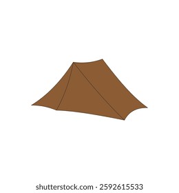 Glamping tent vector illustration. Tourist camping tent on white background