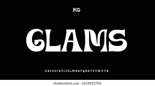Glams Creative font. Modern abstract digital tech font. Logo creative font