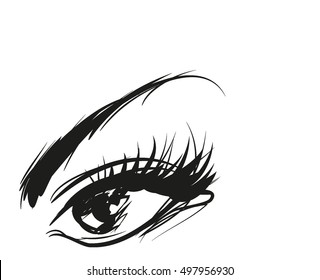 glance, look, look, look, eyes, restnitsy, eyebrows, makeup, circle, style, face, female, girl, makeup, mascara, eye,