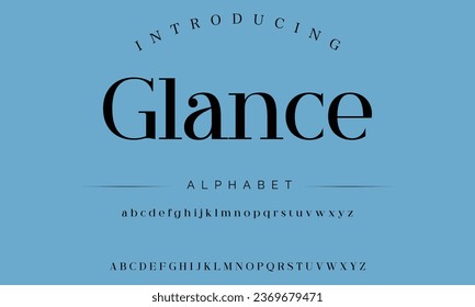 Glance luxury elegant typography vintage serif font wedding invitation logo music fashion property