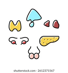 gland human organ color icon vector. gland human organ sign. isolated symbol illustration