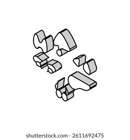 gland human organ isometric icon vector. gland human organ sign. isolated symbol illustration