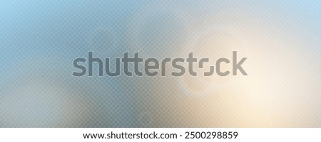 Glare against the backdrop of bright sunlight, morning dawn joy. Magic light spectrum effect on transparent png background.	
