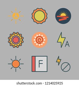 glare icon set. vector set about flash and sun icons set.