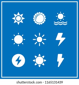 glare icon. This set with sun and flash vector icons for mobile and web