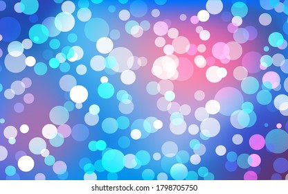 El resplandor de la luz sobre un fondo borroso, la discoteca y el ambiente festivo. Esferas luminosas. Antecedentes abstractos. Ilustración vectorial.